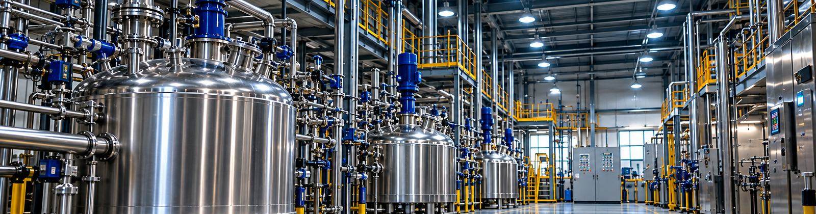 Blending vessels and pipework
